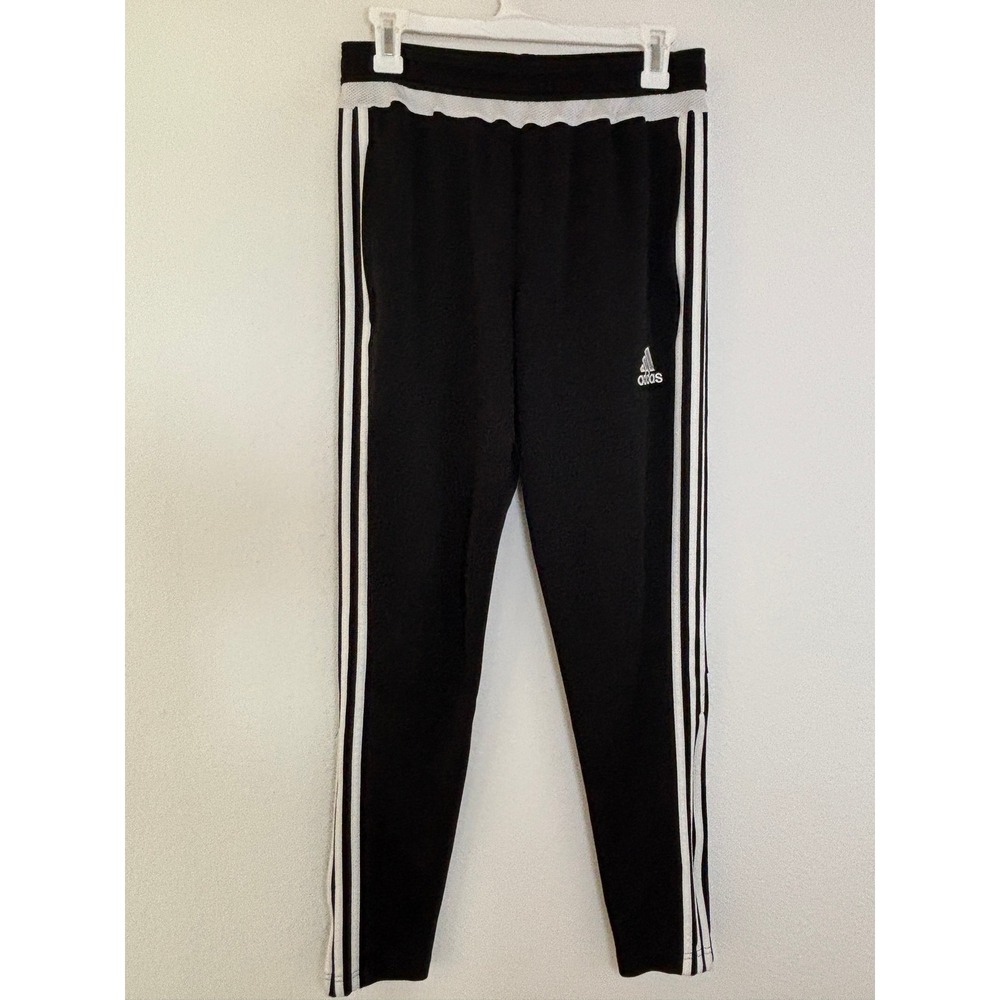 Adidas Climacool Soccer Training Pants Black White Striped Joggers Mens Medium